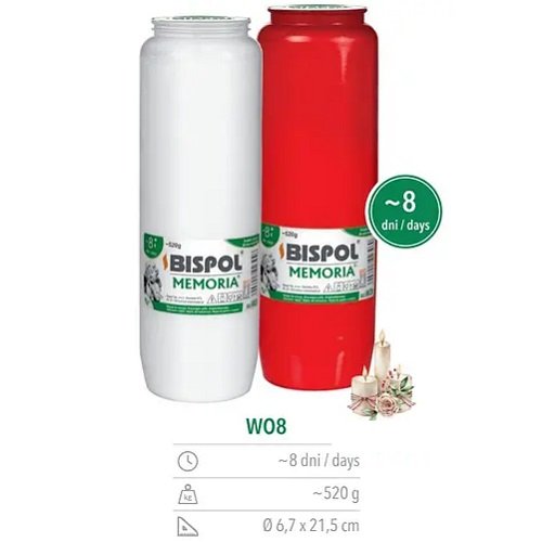 Свічки столові W08, 520гр. (16 шт.), шт<br> Артикул: 122295<br>
