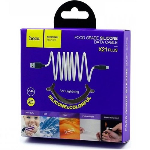 Кабель USB-Lightning HOCO X 21 2м 2.4А (Silicone), шт<br> Артикул: 122349<br>