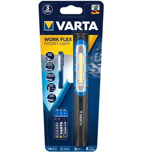 Ліхтарик VARTA WORK FLEX POCKET LIGHT 110Lm / 40m дальність потоку / 3xR03 (7925) *, шт<br> Артикул: 122410<br>