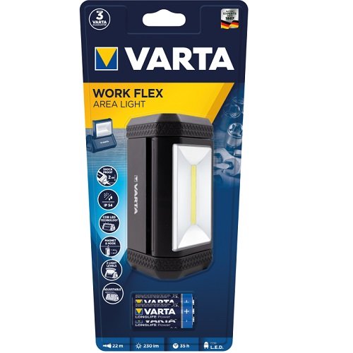 Ліхтарик VARTA WORK FLEX AREA LIGHT 230Lm / 22m дальність потоку / 3xR03 (7956), шт<br> Артикул: 122411<br>
