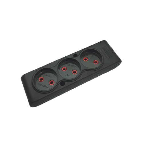 Колодка TECCO 3 гнізда чорна Б/З (102 300 00S), шт<br> Артикул: 122487<br>