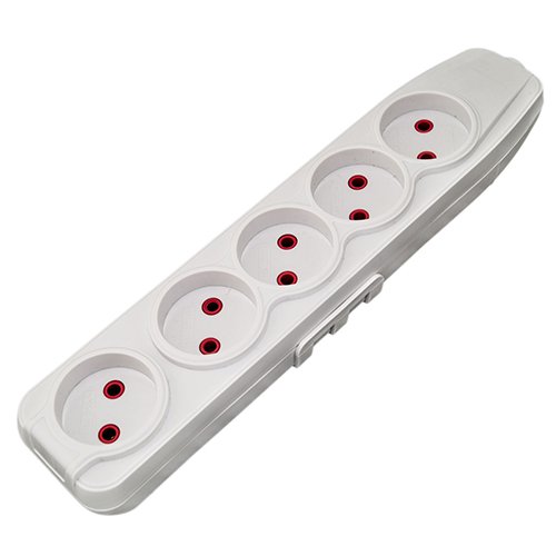 Колодка QUANTUM 5 гнізд біла Б/З (QM-KP-00500), шт<br> Артикул: 124111<br>