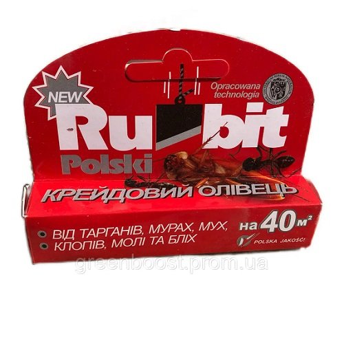 Крейда Rubit від тарганів (100шт/ящ) 0083, шт<br> Артикул: 124337<br>