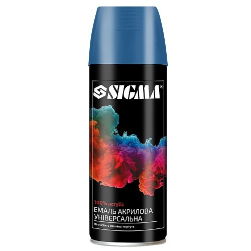 Емаль аерозольна акрилова Sigma 400мл RAL 5002 ультрамариново синій глянець (2737141), шт<br> Артикул: 124730<br>