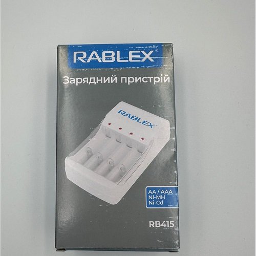 Зар. пристрій Rablex RB-415 4 канали (Ni-MH/Ni-Cd: AA/AAA), шт<br> Артикул: 125257<br>