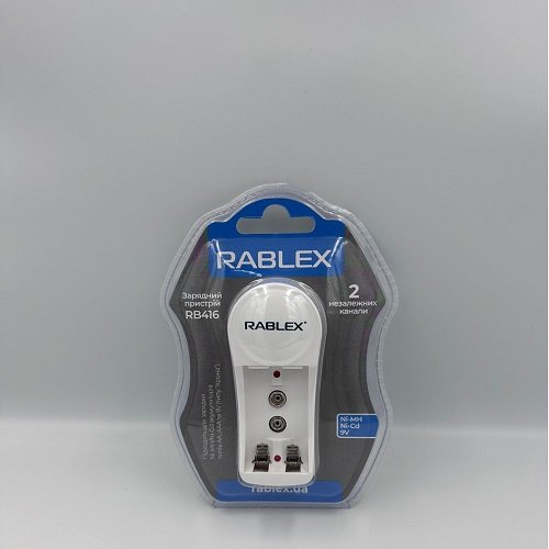 Зар. пристрій Rablex RB-416 2 канали (Ni-MH/Ni-Cd: AA/AAA / 9V), шт<br> Артикул: 125262<br>