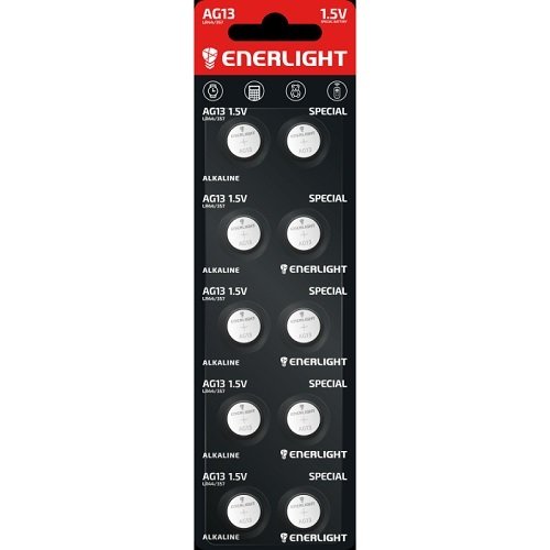 Батарейка Enerlight годинникова AG13 (LR44/357) C10 6206, шт<br> Артикул: 125380<br>