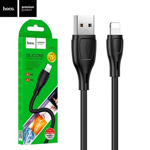 Кабель USB-Lightning HOCO X 61 1м 2.4А (Silicone), шт<br> Артикул: 125560<br>