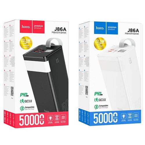 Зарядний пристрій Power Bank HOCO J86A 50000 mAh 22,5W (9238), шт<br> Артикул: 125619<br>