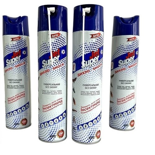 Дихлофос Jet Super 600мл без запаху (24шт/ящ), шт<br> Артикул: 125637<br>