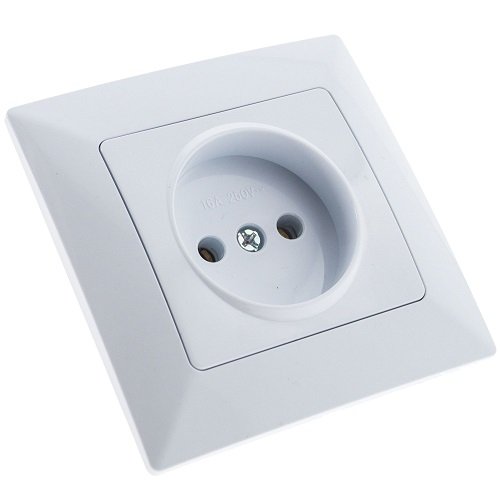 Розетка QUANTUM BEATA 1-а біла Б/З (QM-902-46) 10шт/уп, шт<br> Артикул: 125697<br>