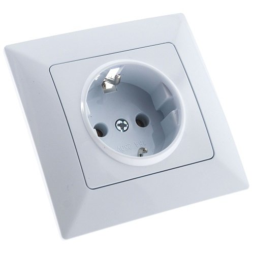 Розетка QUANTUM BEATA 1-а біла З/З (QM-902-42) 10шт/уп, шт<br> Артикул: 125699<br>