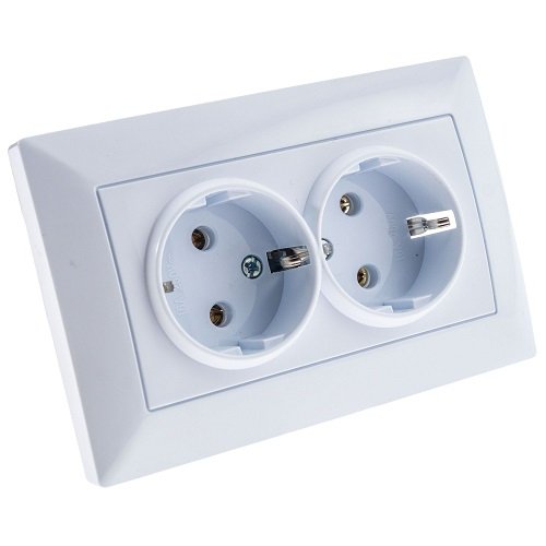 Розетка QUANTUM BEATA 2-а біла З/З (QM-902-52) 6шт/уп, шт<br> Артикул: 125700<br>