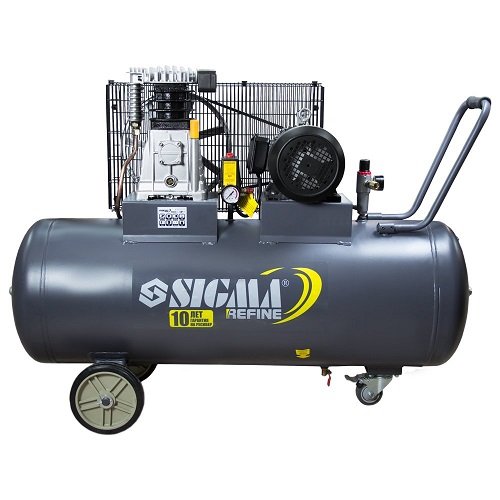 Компресор Refine двоциліндровий ремінний 3кВт 380В 550л/хв 10бар 150л 2 крана (7044231), шт<br> Артикул: 125759<br>              <span style="color: red;">Привеземо під замовлення</span>