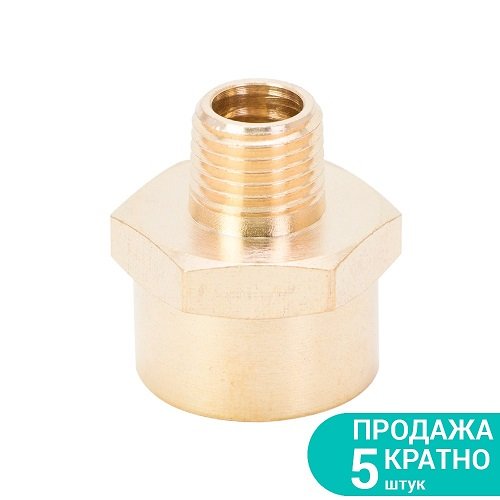 Перехідник різьбовий Sigma MT 1/4" × FT 1/2" (латунь) 7025721, шт<br> Артикул: 125899<br>
