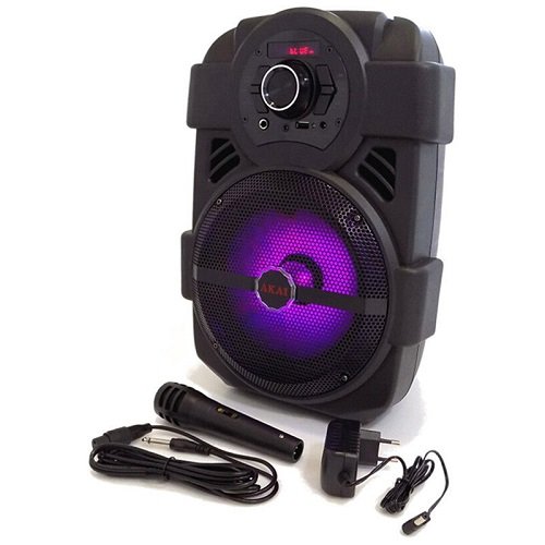 Колонка № AKAI ABTS-808L /10Вт/ 24,4 x 29 x 40,5 см/ дротовий мікрофон у комплекті, шт<br> Артикул: 127905<br>