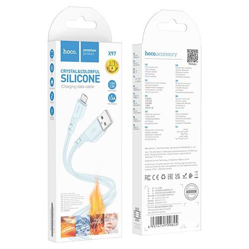 Кабель USB-Micro USB HOCO X 97 1м 2.4А (Silicone), шт<br> Артикул: 130241<br>