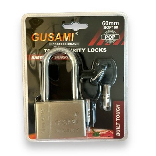 Замок Gusami Довга дужка 60mm №O-60L автозамикач (72шт/ящ), шт<br> Артикул: 130299<br>