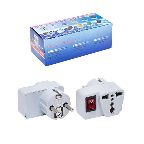 Перехідник Євро універсальний з вимикачем (шт/уп), шт<br> Артикул: 130560<br>