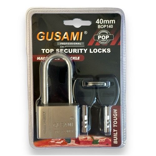 Замок Gusami Довга дужка 40mm №O-40L автозамикач (96шт/ящ), шт<br> Артикул: 130563<br>