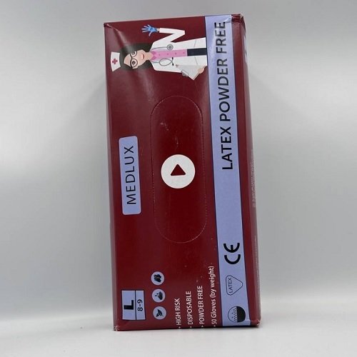 Рукавички гумові Medlux L 25пар/уп, 10уп/ящ (аналог амбулансу), уп<br> Артикул: 130569<br>
