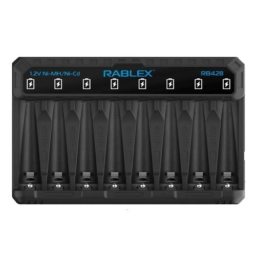 Зар. пристрій Rablex RB-428 /8 каналів /1А/(Ni-MH/Ni-Cd: AA, AAA, A, SC, C, F6), шт<br> Артикул: 130656<br>