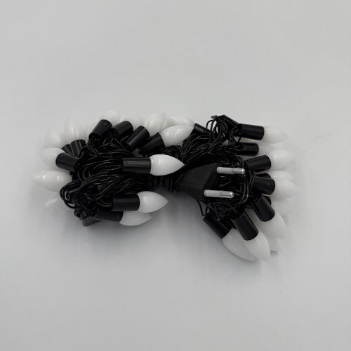 Гірлянда Стекляріс 28 LED "Свічка/Кулька" (чорний кабель) 4 метра №М-415 (0289), шт<br> Артикул: 130733<br>