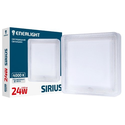 LED світильник настінно-стельовий ENERLIGHT SIRIUS 24Вт 4000К (7333), шт<br> Артикул: 130750<br>