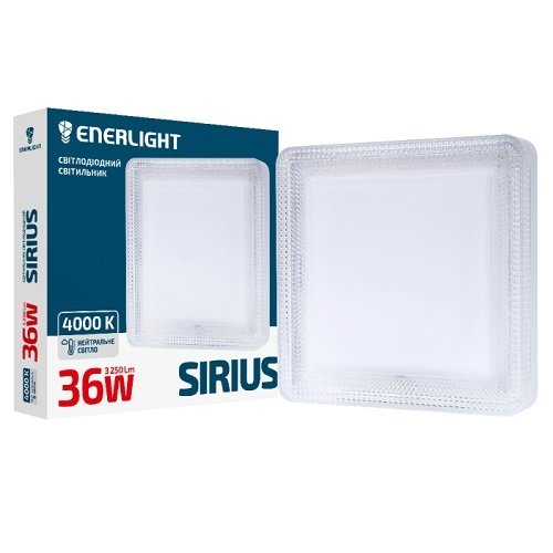LED світильник настінно-стельовий ENERLIGHT SIRIUS 36Вт 4000К (7357), шт<br> Артикул: 130751<br>