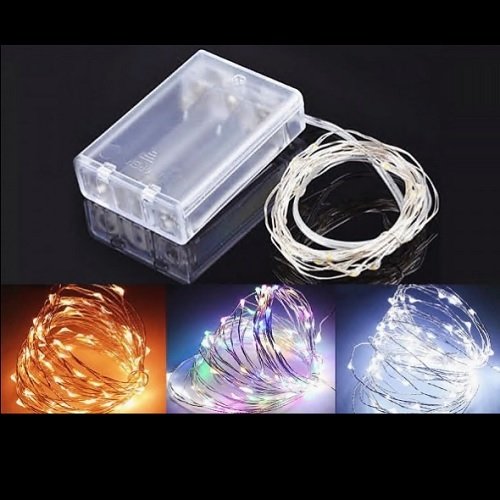 Гірлянда Роса 5метрів від батарейок (3хАА) та від USB жовтий колір ART-0377, шт<br> Артикул: 130896<br>