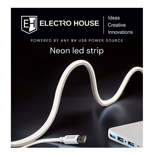 Стрічка LED ElectroHouse 10W 5V SMD2835 96 діодів нейтральний білий 4000К (серія Neon IP65) (1470/2187), шт<br> Артикул: 131719<br>