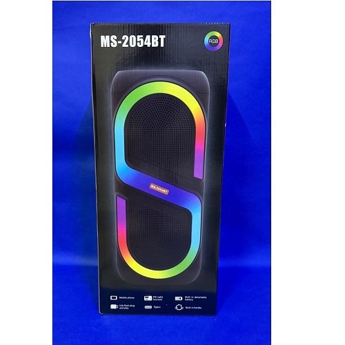 Колонка № MS-2054BT міні валіза від мережі та від акумулятора з USB, SD, FM, AUX, Bluetooth, світломузикою і ручкою 51см*21см*21см, 25ватт, шт<br> Артикул: 132196<br>