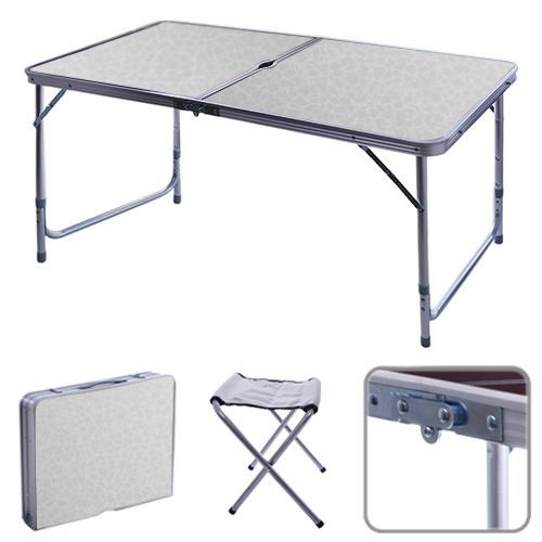 Стіл для пікніка розкладний алюмінієвий, з 4-ма стільцями Stenson MH-5309 (120х60х70) 5309, шт<br> Артикул: 132459<br>