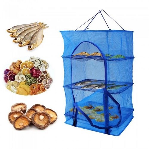 Сітка складна на три яруси для сушіння риби, грибів, овочів та фруктів 65см*50см*50см (MA-561) ART-0251, шт<br> Артикул: 132833<br>