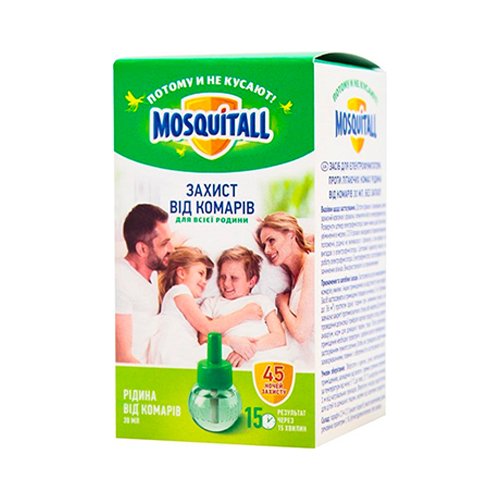 Рідина від комарів Mosquitall 45 ночей Захист для всієї родини (1401), шт<br> Артикул: 133010<br>