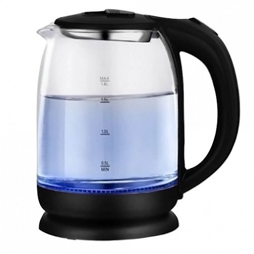 Дисковий електрочайник Su Tai ST-188 скляний з індикатором, підсвічуванням (2л. 1500Вт) (16шт/ящ), шт<br> Артикул: 133314<br>