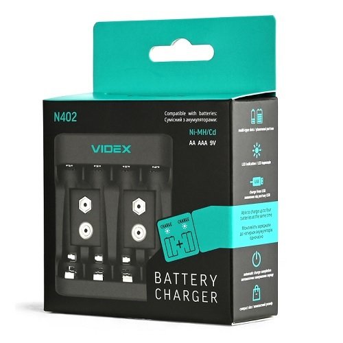 Зар. пристрій VIDEX VCH-N402 Ni-MH 28637, шт<br> Артикул: 133471<br>