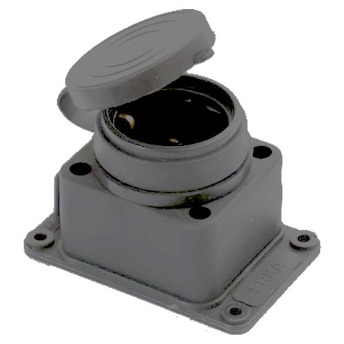 Колодка ERKA каучук 1 гніздо 6001-4 Сіра 16А З/З, шт<br> Артикул: 133622<br>