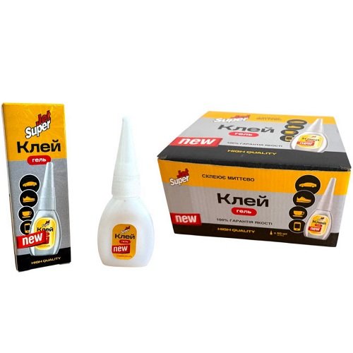 Клей Jet Super Гель клей 20 гр. (50 в уп/500ящ), шт<br> Артикул: 133677<br>