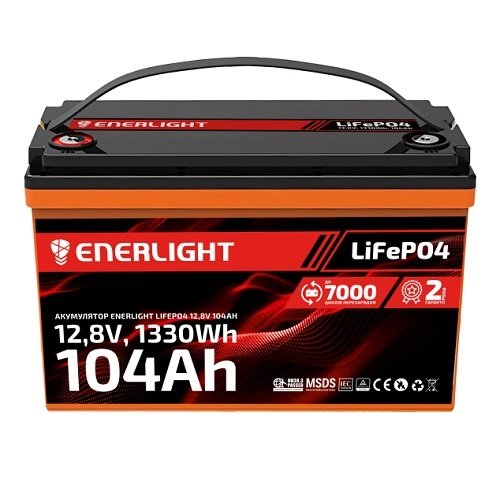 Акк ENERLIGHT LiFePO4 12,8V 100Ah 1280Wh, шт<br> Артикул: 133881<br>              <span style="color: red;">Привеземо під замовлення</span>