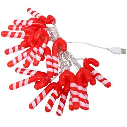 Гірлянда Різдвяні льодяники 3метри від USB жовтий колір ART-0383, шт<br> Артикул: 133954<br>