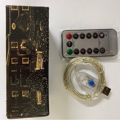 Гірлянда Роса 5метрів 50LED з 8-ма режимами та пультом від USB мульті колір ART-0690, шт<br> Артикул: 133990<br>