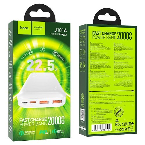 Зарядний пристрій Power Bank HOCO J101A 20000 mAh, шт<br> Артикул: 134306<br>