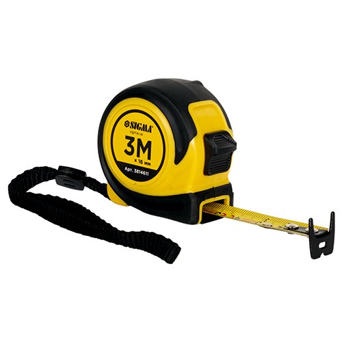 Рулетка Sigma Compact Двухстороння/зачіп 3м×16мм 3814611, шт<br> Артикул: 134390<br>