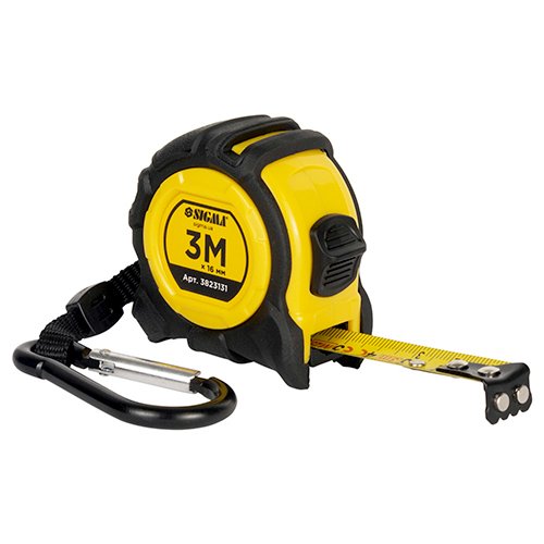 Рулетка Sigma магнітна обгумована Advanced нейлонове покриття  3м×16мм 3823131, шт<br> Артикул: 134403<br>