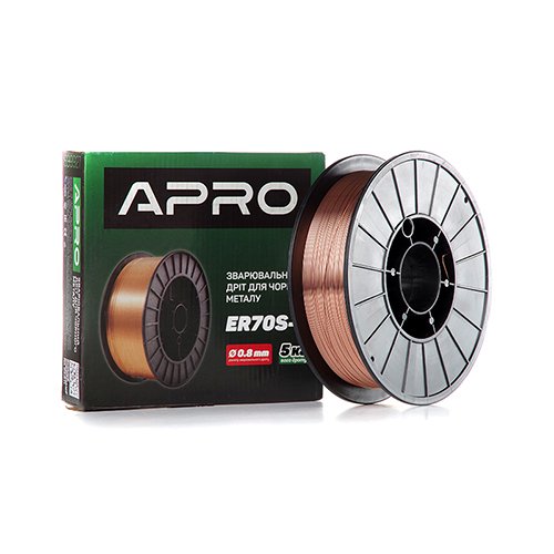 Зварювальний дріт APRO ER70S-6 0,8 мм 4 кг п.б. [699924], шт<br> Артикул: 135469<br>