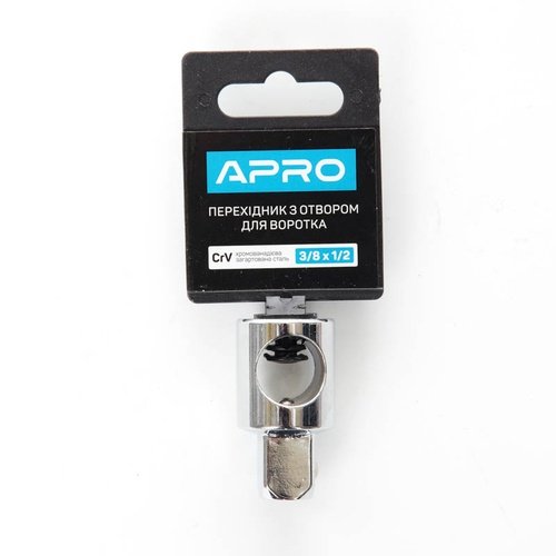 Перехідник APRO з отвором для воротка CrV 3/8 (М) x 1/2 (П) [257104], шт<br> Артикул: 135824<br>
