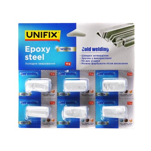 Холодне UNIFIX зварювання біле 10 г (планшет 6 шт.)  [940015], шт<br> Артикул: 138099<br>