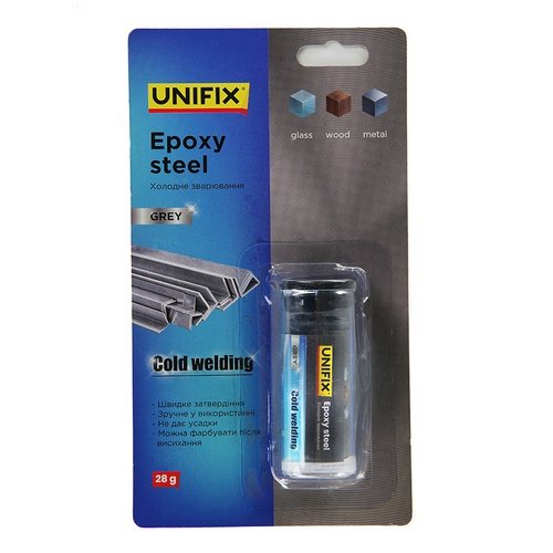 Холодне UNIFIX зварювання сіре 28 г (блістер) [940018], шт<br> Артикул: 138102<br>