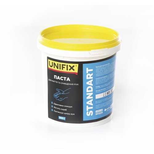 Паста UNIFIX для очищення рук Standart 0,5 кг (відерце) [951225], шт<br> Артикул: 138245<br>